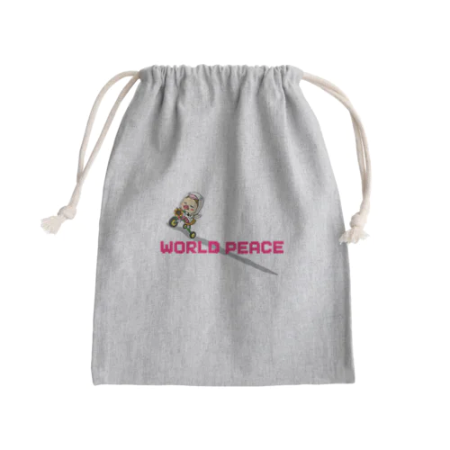 世界平和だよ！さげみちゃん（ドット文字） Mini Drawstring Bag