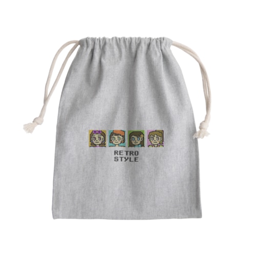 レトロスタイル Mini Drawstring Bag
