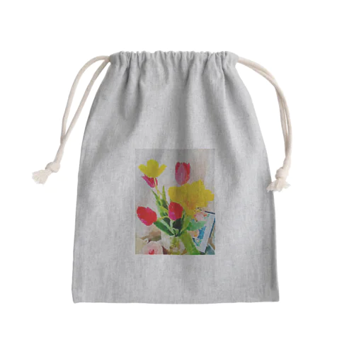 水彩画風チュウリップ Mini Drawstring Bag