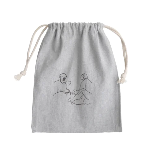 恋人 Mini Drawstring Bag