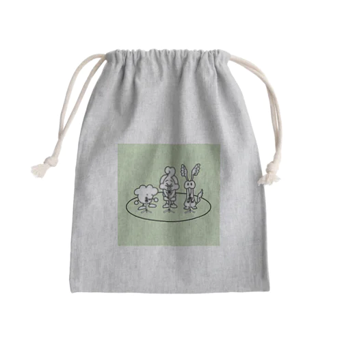 とんでもないヮ(輪) Mini Drawstring Bag