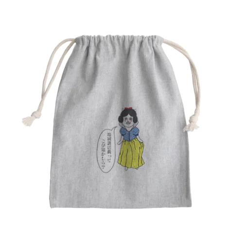 地域猫　啓蒙ねこ姫 Mini Drawstring Bag