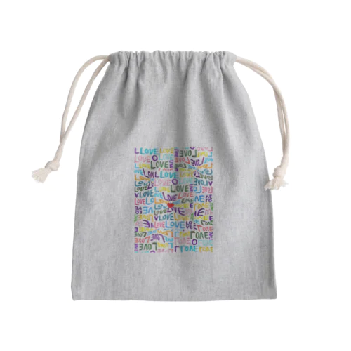LOVE_夢叶う_物語 Mini Drawstring Bag