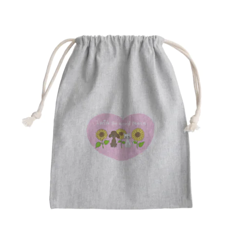 ウクライナ🇺🇦　ピンクハート Mini Drawstring Bag