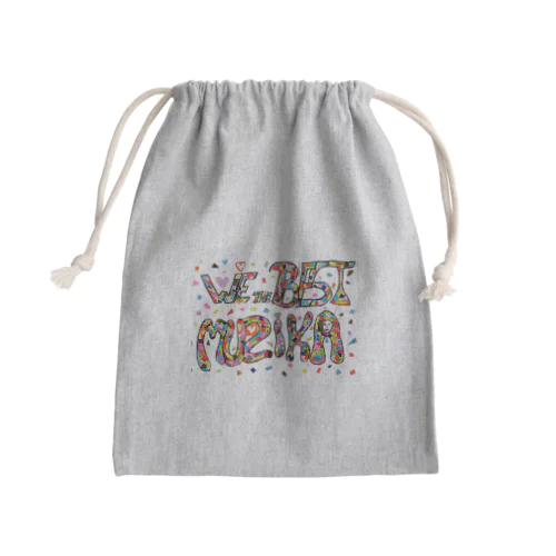 We The Best Muzika ロゴ～みんなで貼り絵バージョン～ Mini Drawstring Bag