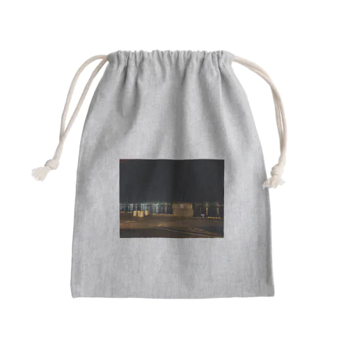 夜の埠頭 Mini Drawstring Bag