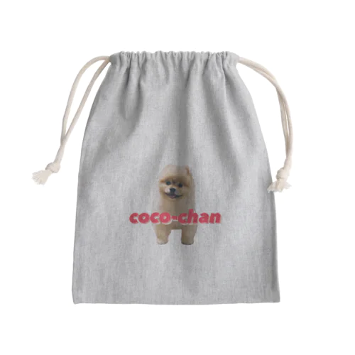 ポメラニアンのココちゃん Mini Drawstring Bag