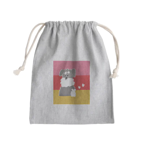 キュンキュンハートのシュナウザー❤ Mini Drawstring Bag