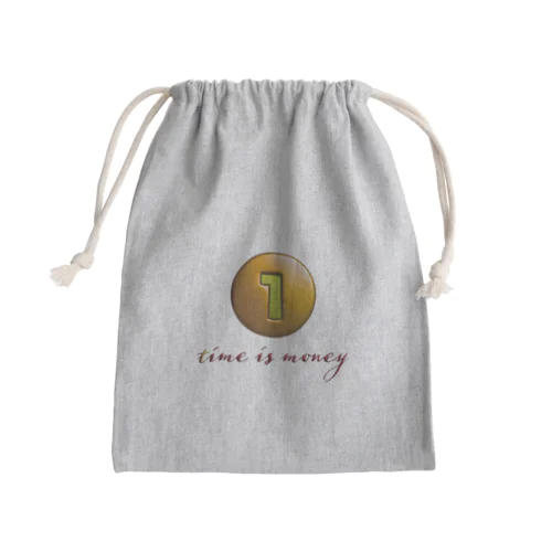 time is money Mini Drawstring Bag