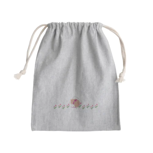 テレぶたチューリップ畑 Mini Drawstring Bag