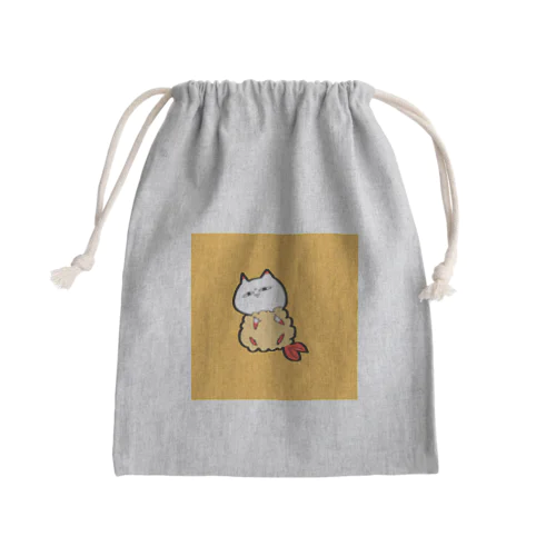 えびねこねころびきんちゃく Mini Drawstring Bag