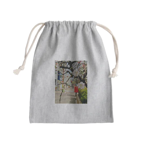 紅梅/ぽたみの部屋 Mini Drawstring Bag