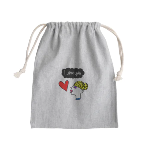 ラブユーガール② Mini Drawstring Bag