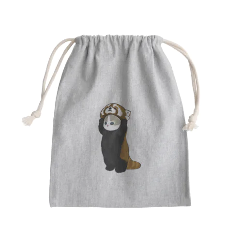 ねこかぶり（レッサーパンダ） Mini Drawstring Bag