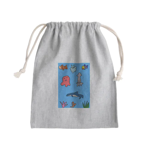 海産物フェア Mini Drawstring Bag
