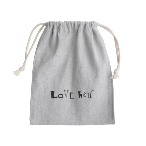 LOVE hell　ロゴきんちゃく Mini Drawstring Bag