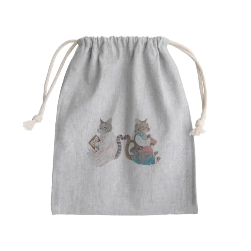 もも＆えび蔵 Mini Drawstring Bag