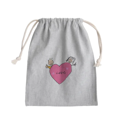 ハート　ピンク Mini Drawstring Bag