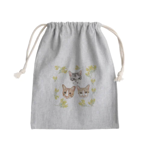 rui & ram & Ta-chan Mini Drawstring Bag