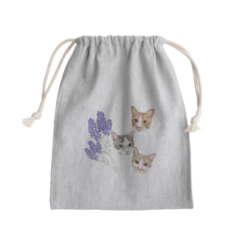 rui & ram & Ta-chan Mini Drawstring Bag