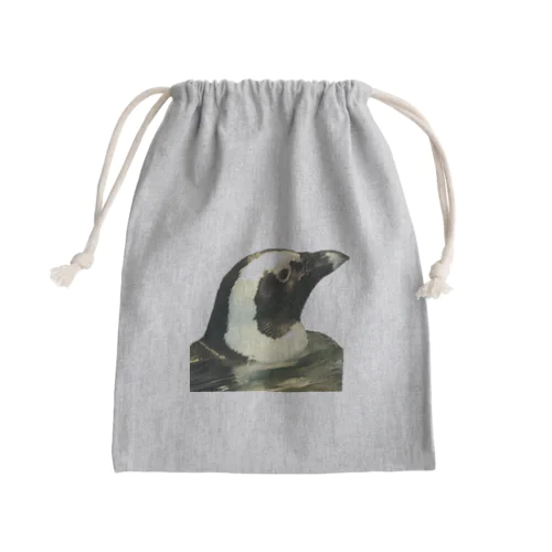 右向きペンギン Mini Drawstring Bag