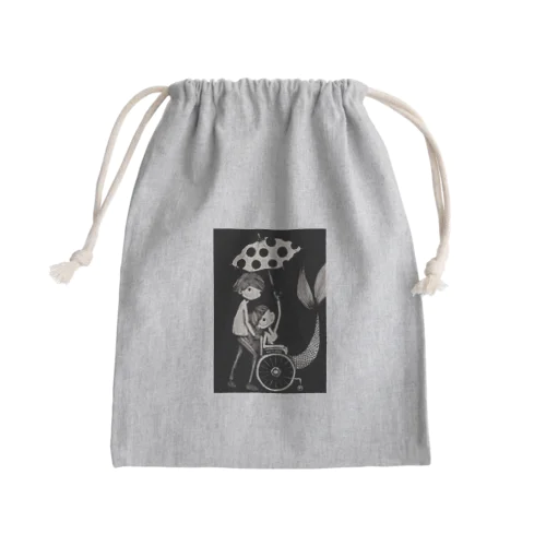 雨の日の人魚 Mini Drawstring Bag