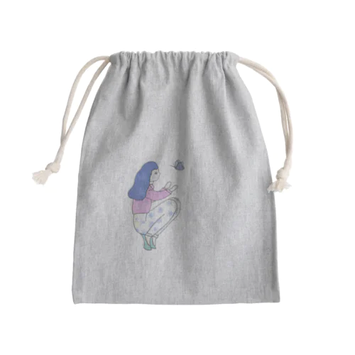 バタフライ Mini Drawstring Bag