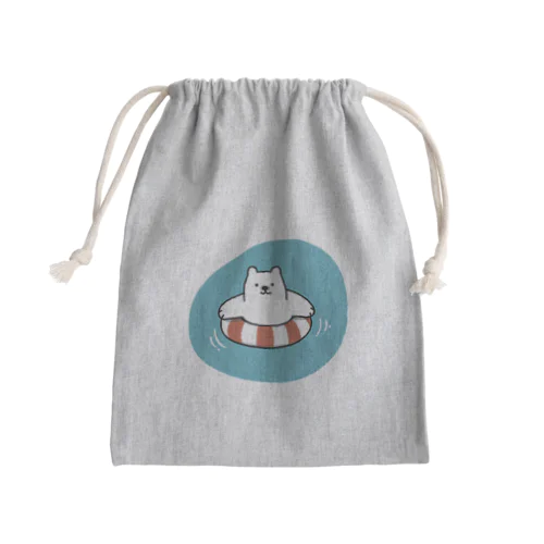 ぷかぷか浮かぶしろくまくん Mini Drawstring Bag