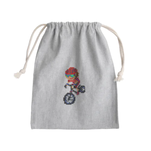 ロードバイクマン（レッド） Mini Drawstring Bag