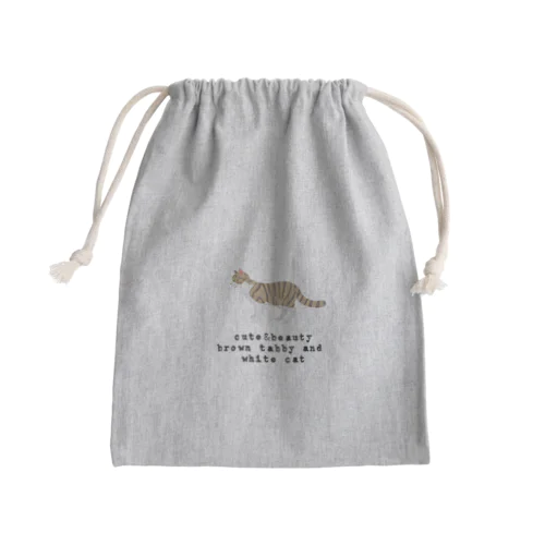 猫1-9 キジ白猫 Mini Drawstring Bag