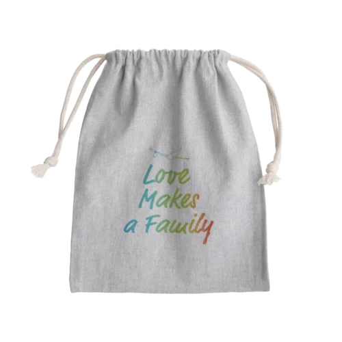 Live makes a family  Mini Drawstring Bag