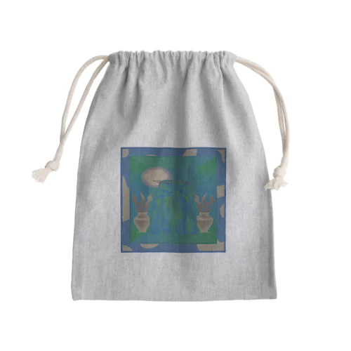 【Heart-kun】地球がハート。 Mini Drawstring Bag