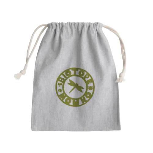 ビオトープ孟子（ロゴ）ひき茶 Mini Drawstring Bag