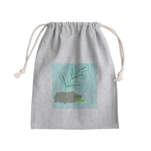 いもむしくん(あいさつ) Mini Drawstring Bag