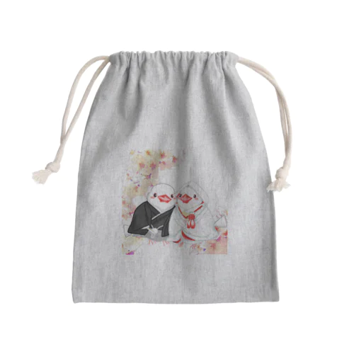 和婚文鳥ず Mini Drawstring Bag