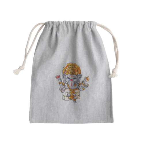 ガネーシャ Mini Drawstring Bag