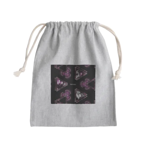 ジュエリー＊アート＊黒紅色 Mini Drawstring Bag