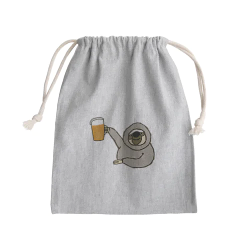 なまけものビール Mini Drawstring Bag