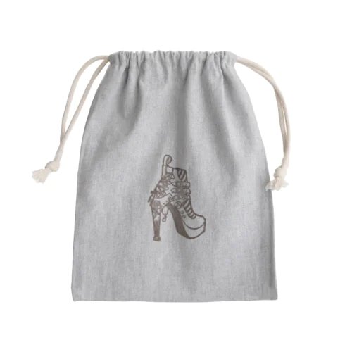 スチームパンク風ブーツ Mini Drawstring Bag