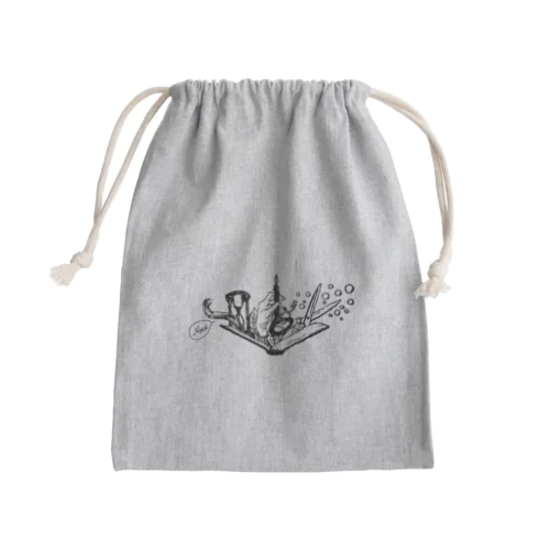 -Noir+Angelique- メモリアルイラスト柄シリーズ Mini Drawstring Bag