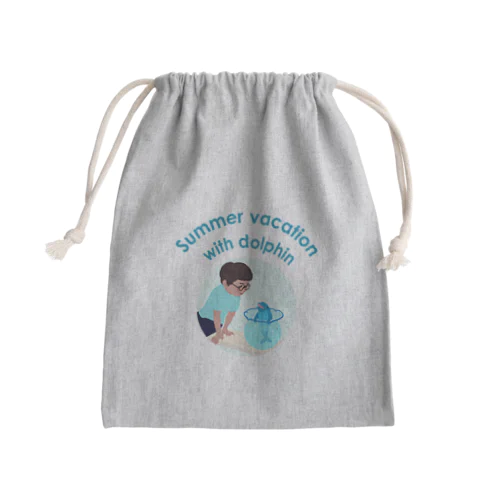 イルカといた夏休み(ロゴタイプ) Mini Drawstring Bag