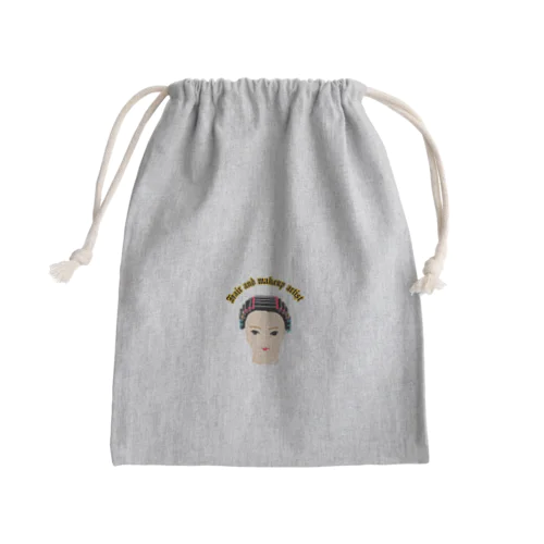 ヘアメイクアップアーティスト Mini Drawstring Bag