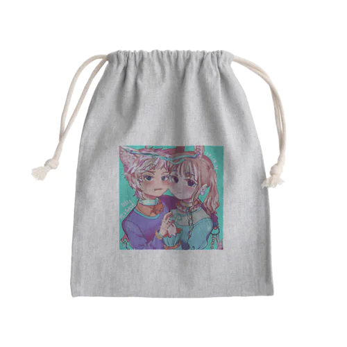 束縛がすごいうさぎといぬ Mini Drawstring Bag