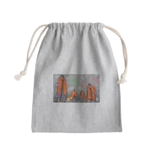 carrot family Mini Drawstring Bag