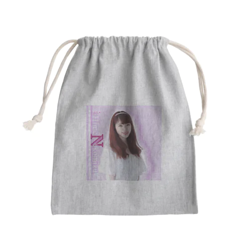 根古水ヒメ💎No.2 ラベンダーピンク×純白オーラ(アップ)［正方形］ฅ^ơωơ^ฅ♡ Mini Drawstring Bag