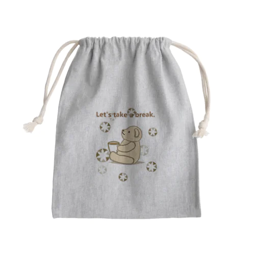 coffee break Mini Drawstring Bag