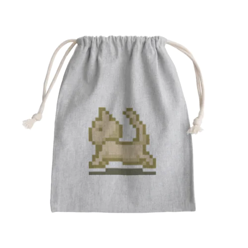 いもねこ探検隊いもを探して走るよ、左 Mini Drawstring Bag