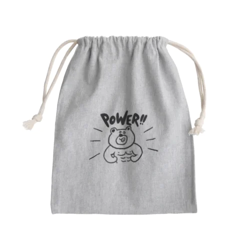 きんにくま Mini Drawstring Bag