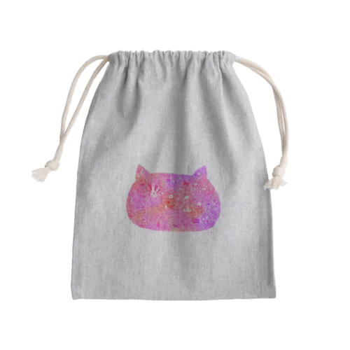 猫も愛せばにゃーと鳴く暖色 Mini Drawstring Bag