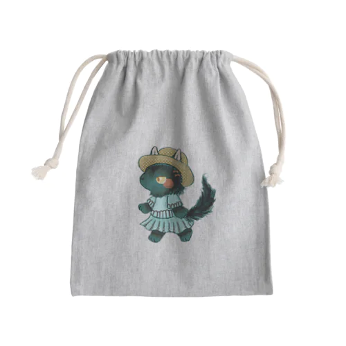 オオカミのウルフル Mini Drawstring Bag